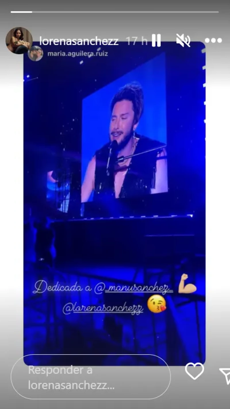 Lorena Sánchez, la mujer de Manu, compartió un vídeo del momento (Instagram)