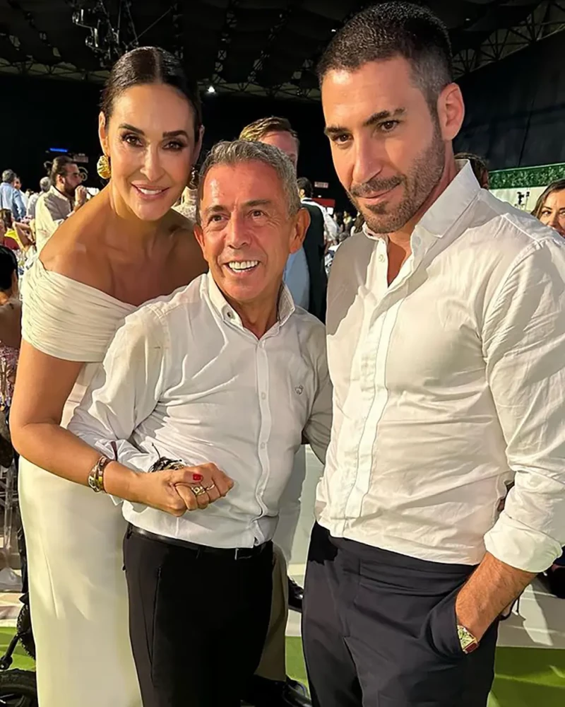 Vicky Martín Berrocal con “el Turronero” y Miguel Ángel Silvestre.