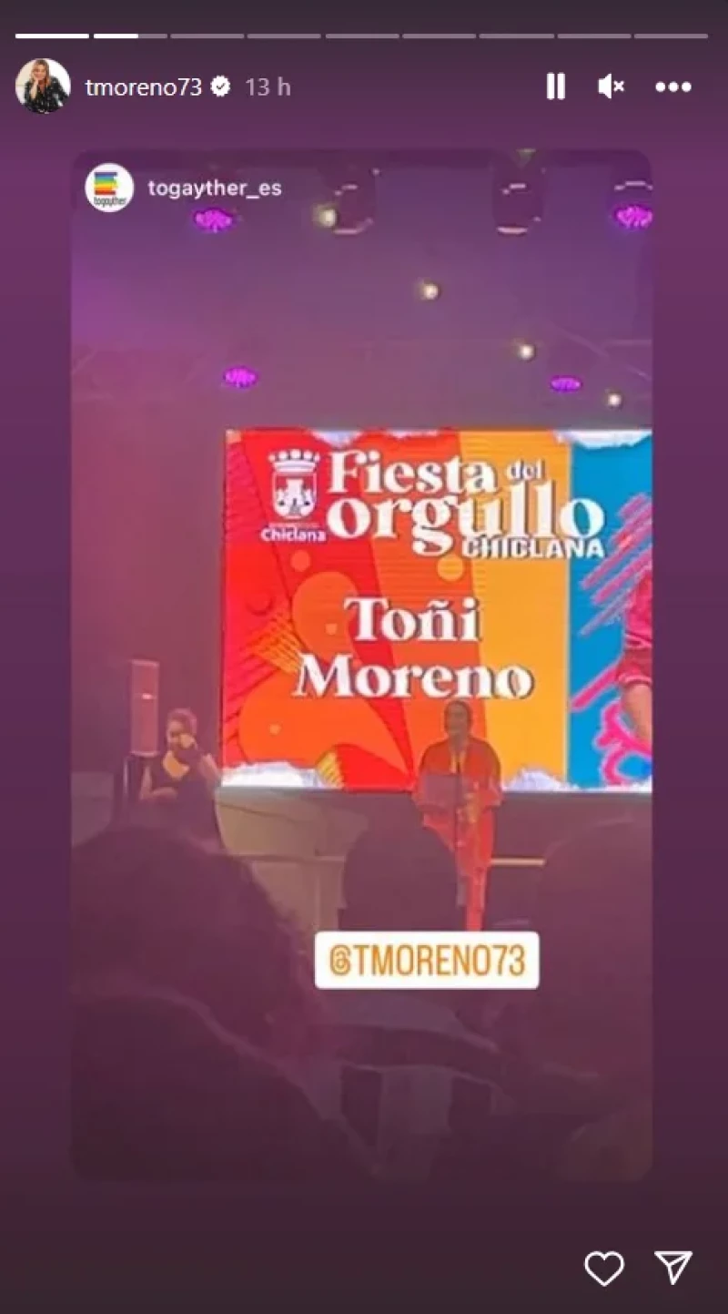 Toñi Moreno comparte las historias de sus seguidores (Instagram)