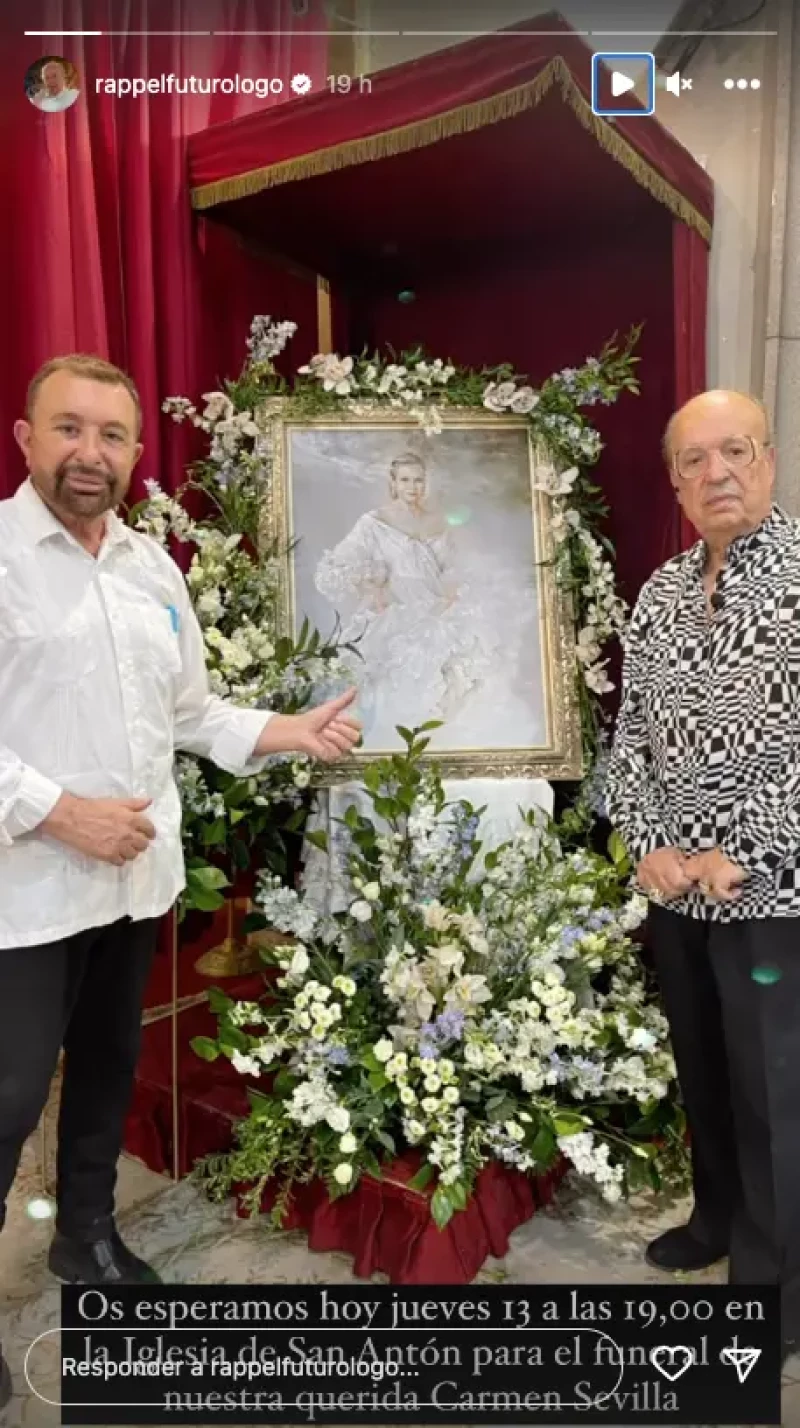 Rappel y José Manuel Parada en el funeral a Carmen Sevilla.