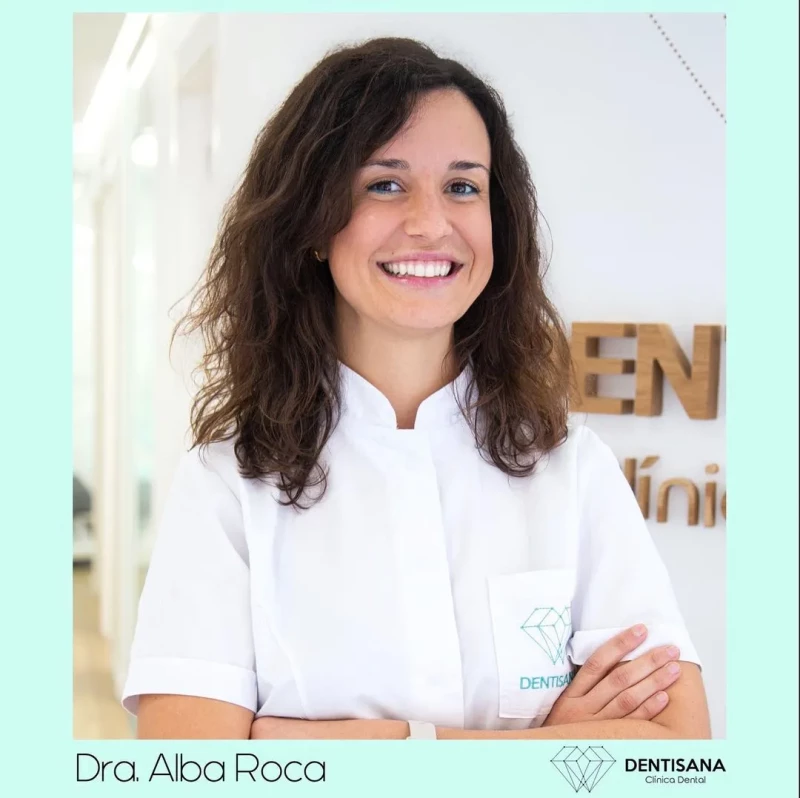 Alba Roca, en una imagen de su clínica dental.