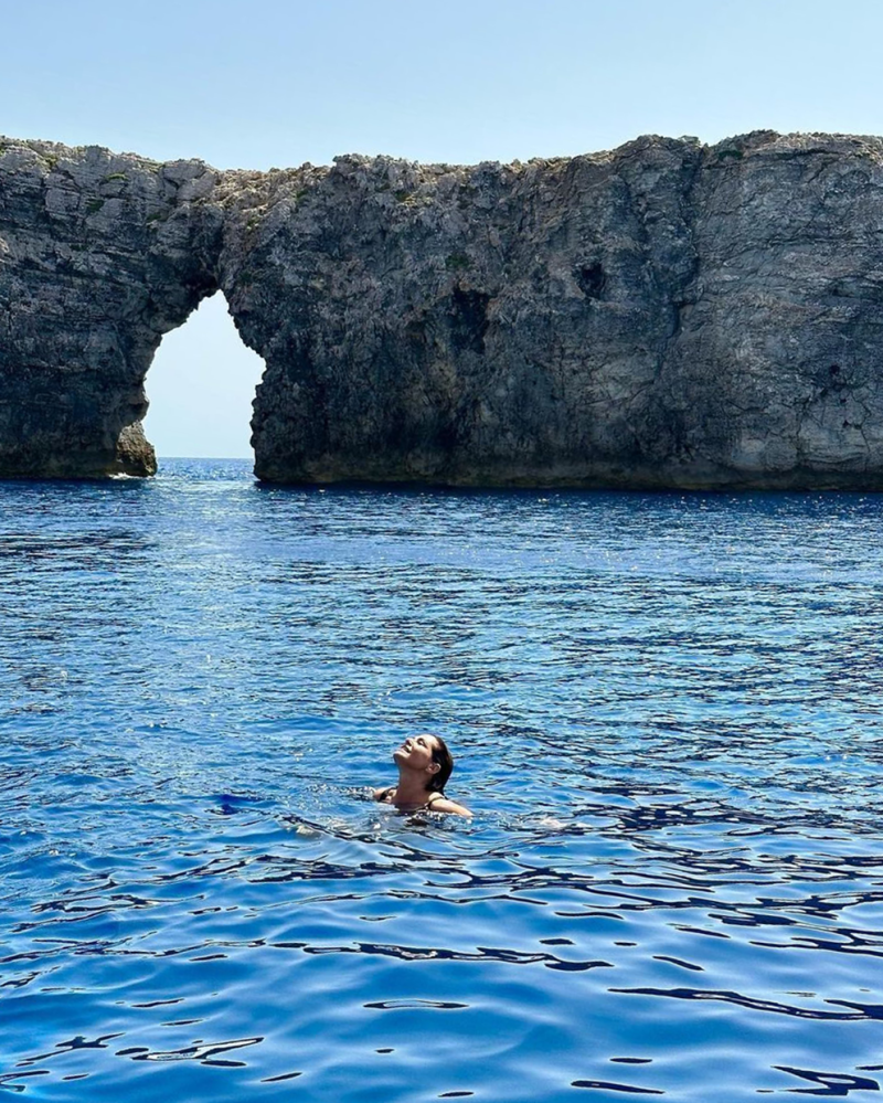 Núria Roca de vacaciones.