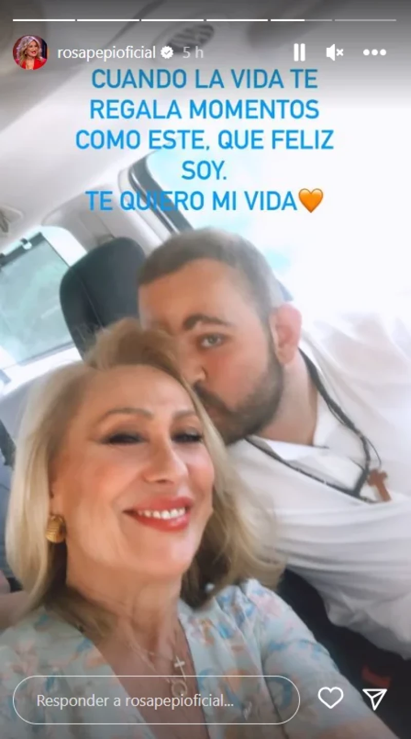 Rosa Benito ha compartido una foto con David Flores en redes (Instagram)