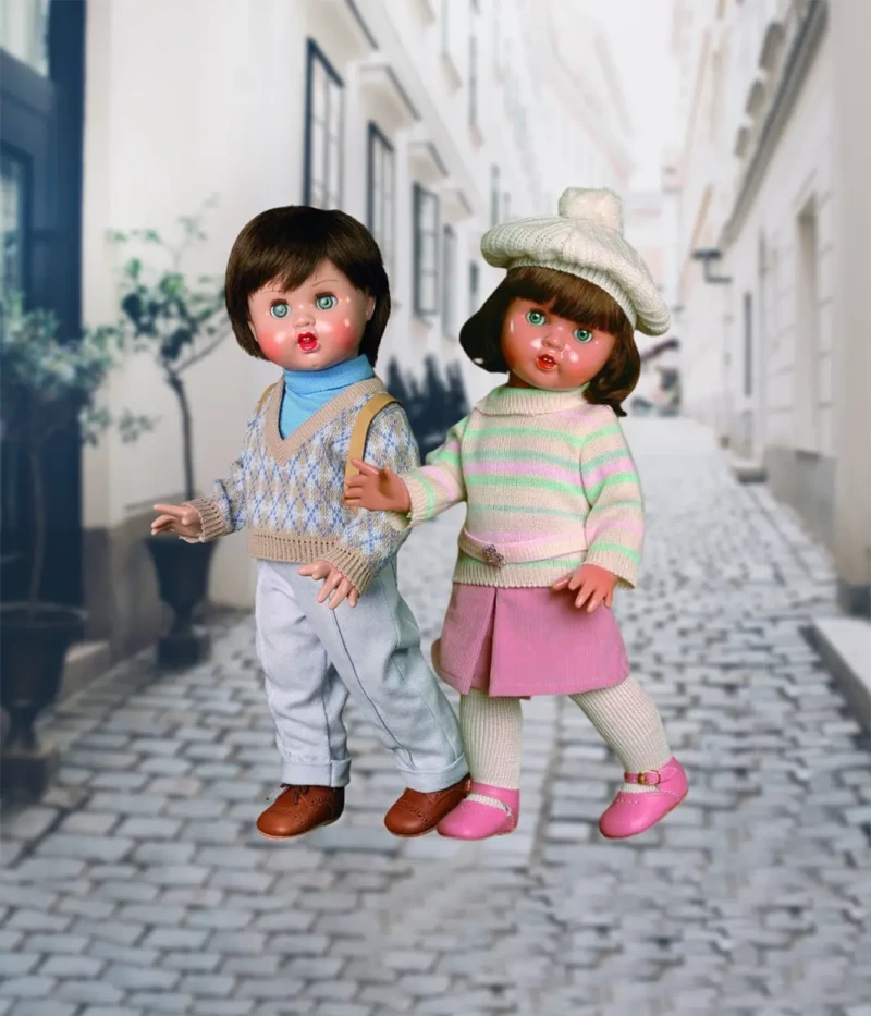 Dos muñecos de la icónica Mariquita Perez