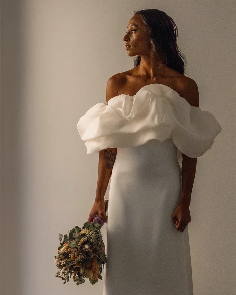 Ana Peleteiro vestida de novia.