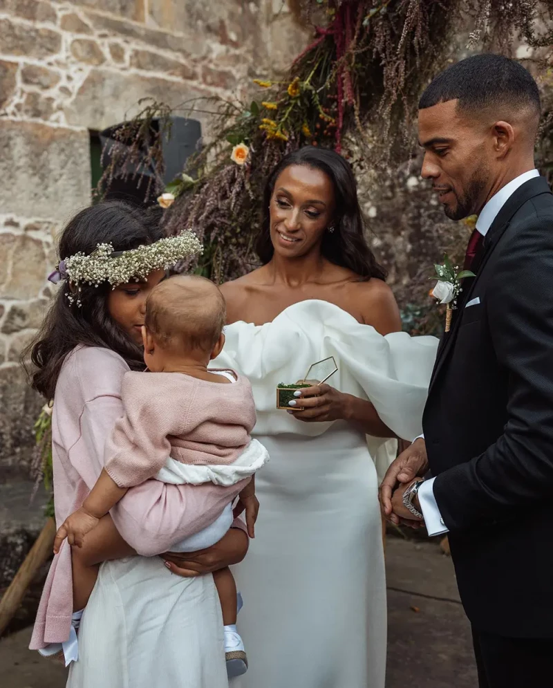 Ana Peleteiro familia boda.