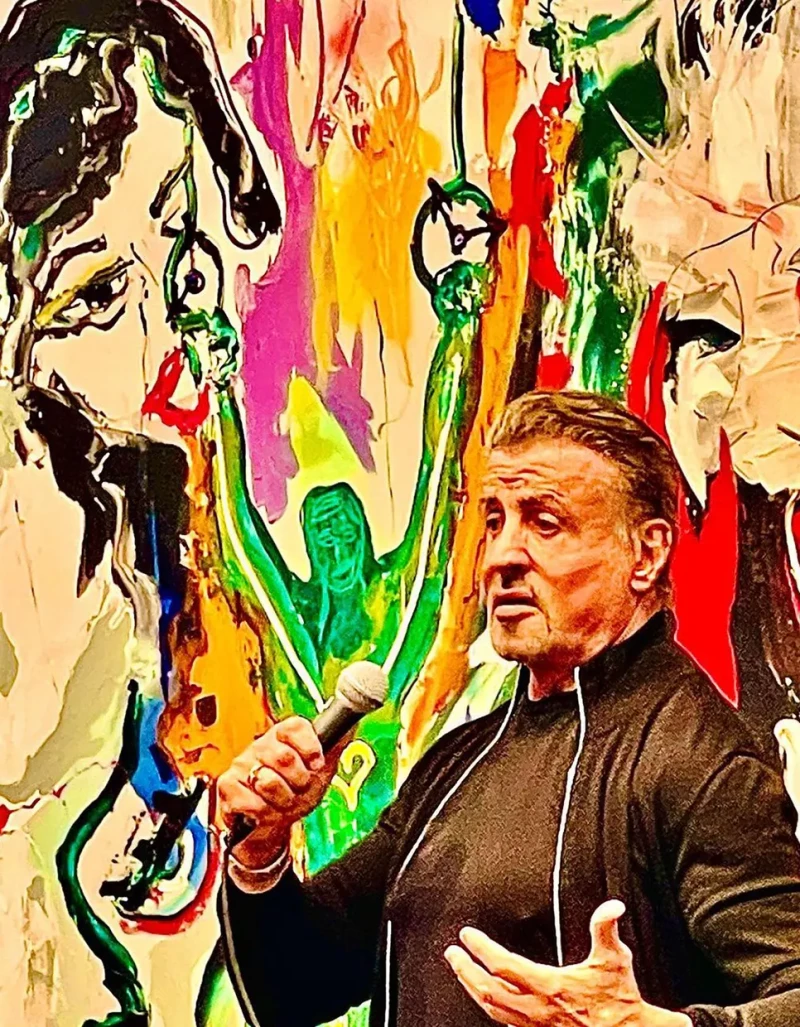 Sylvester Stallone lleva 50 años combinando la actuación y su pintura, expresionista y muy cotizada.