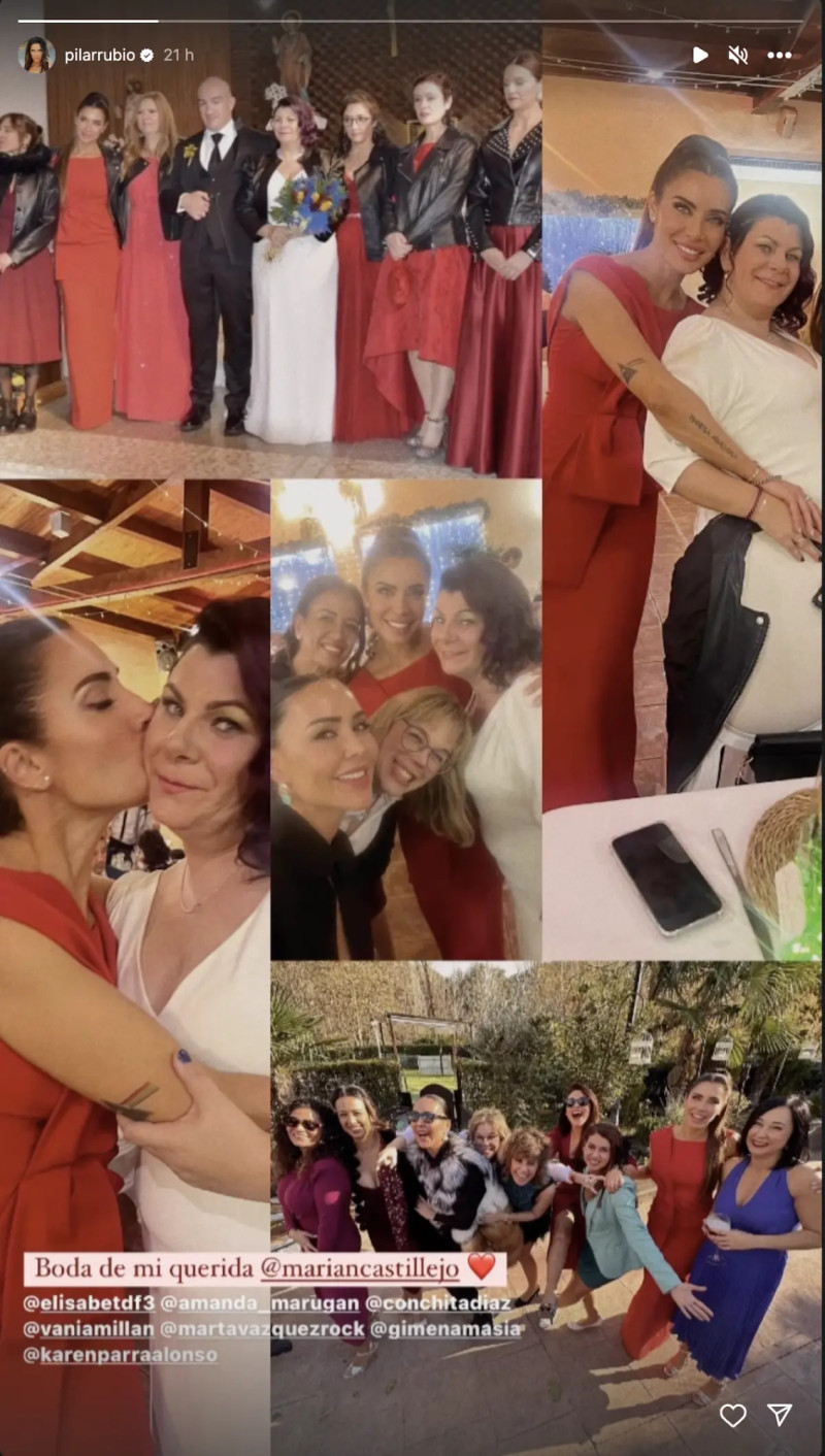 PIlar rubio boda amiga