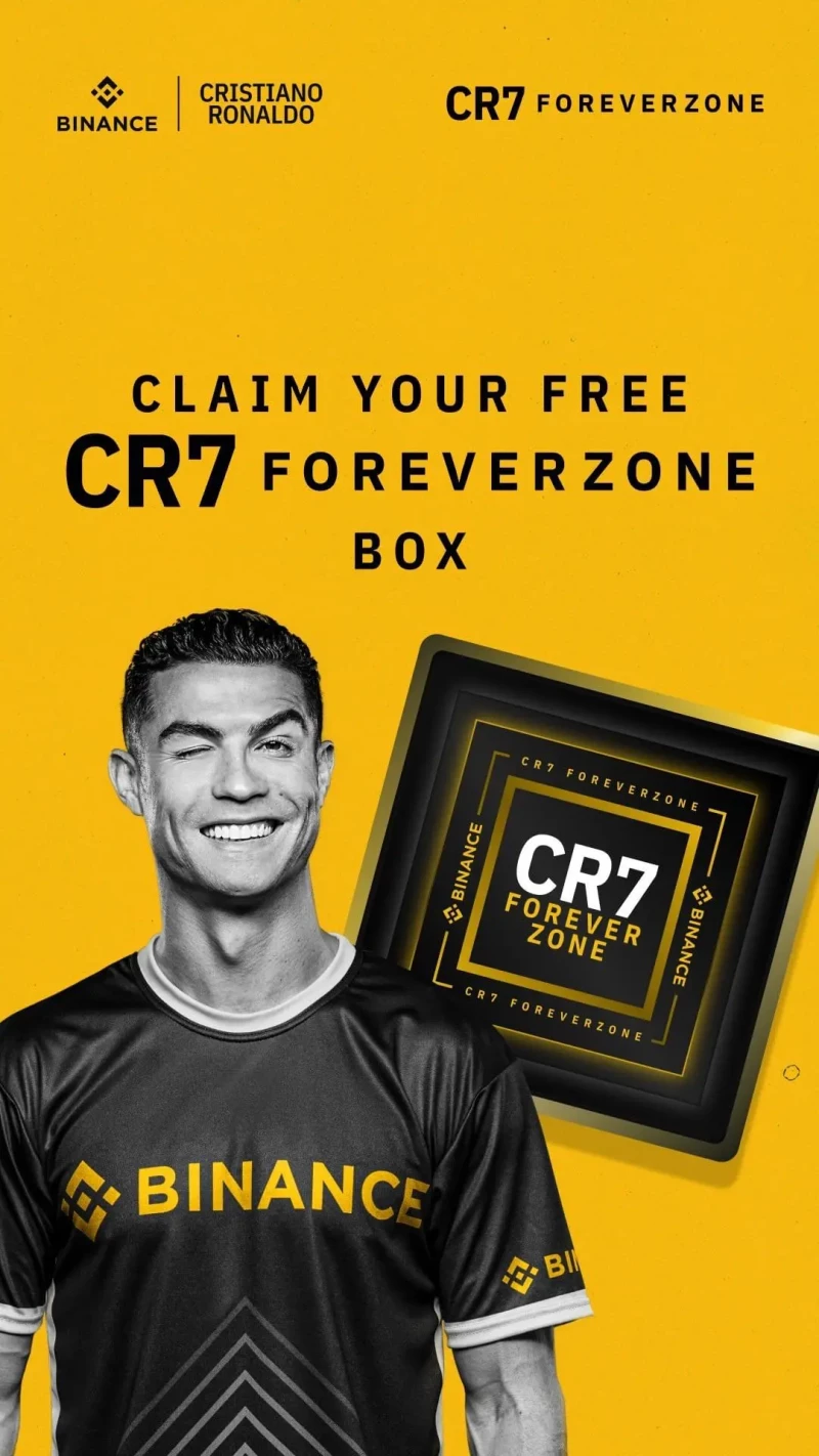Cristiano Ronaldo en una campaña de Binance