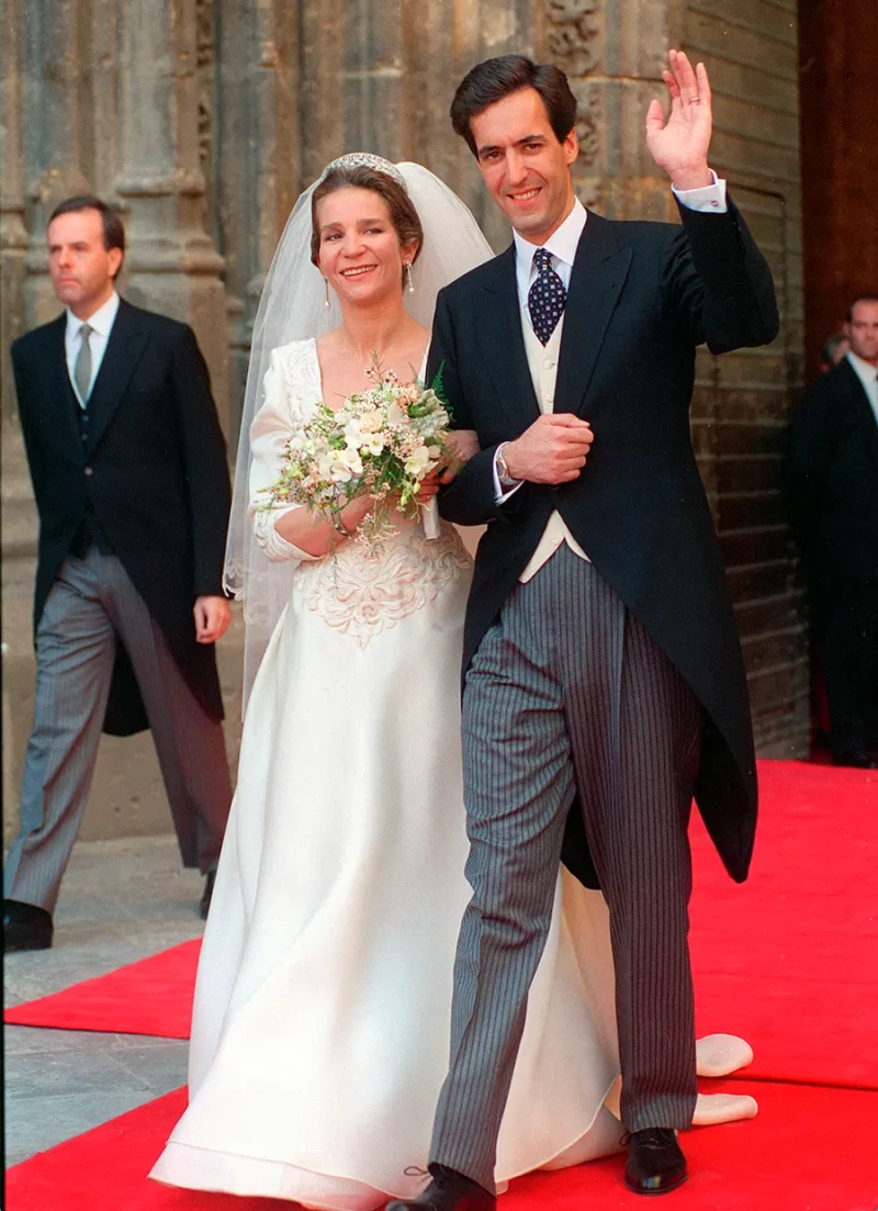 La infanta Elena el día de su boda con Marichalar, en 1995. La pareja, que tiene dos hijos, Froilán y Victoria, se separó en el 2007.