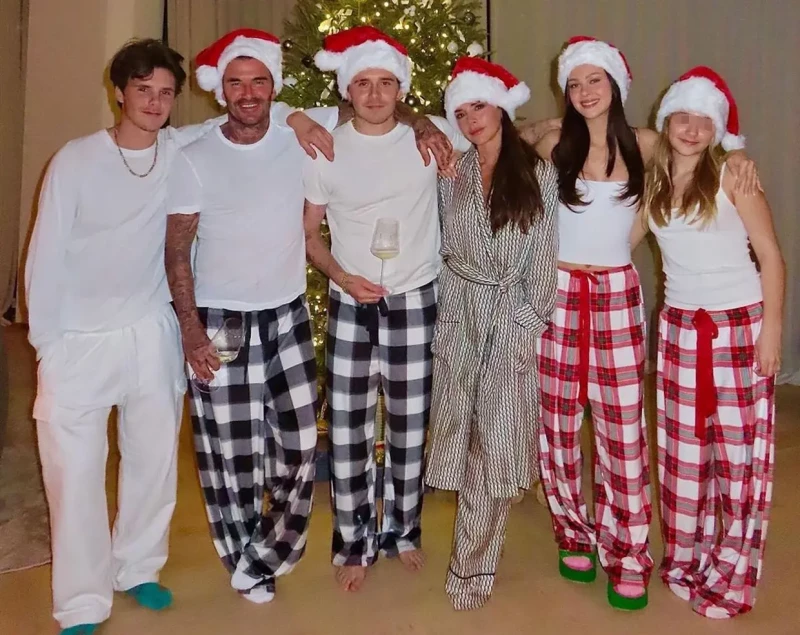 Los Beckham en pijama