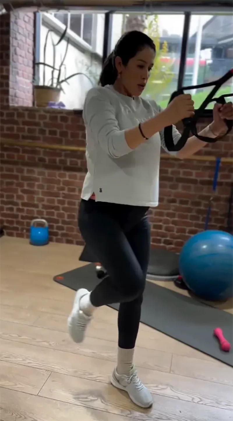 Gabriela Guillén haciendo deporte.