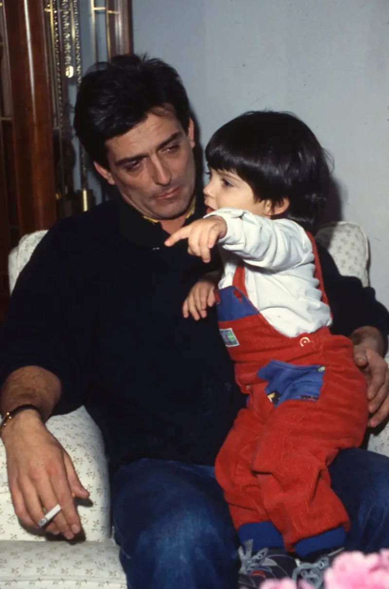 Pepe Sancho y Alejandro Jiménez, cuando éste último era un niño.