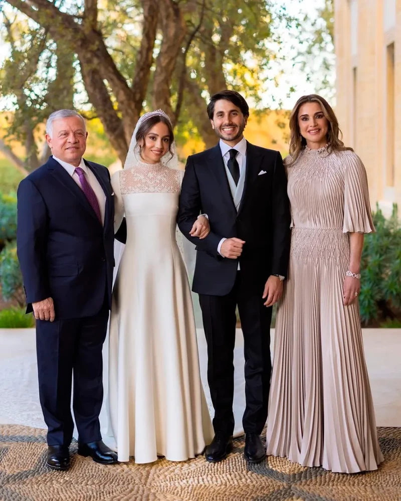 Abdala Rania princesa Iman el día de sus boda.