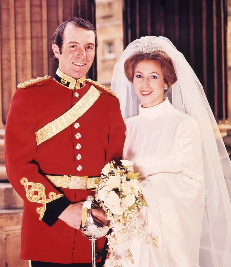 En noviembre de 1973, Ana de Inlgaterra se casó con Mark Phillips.