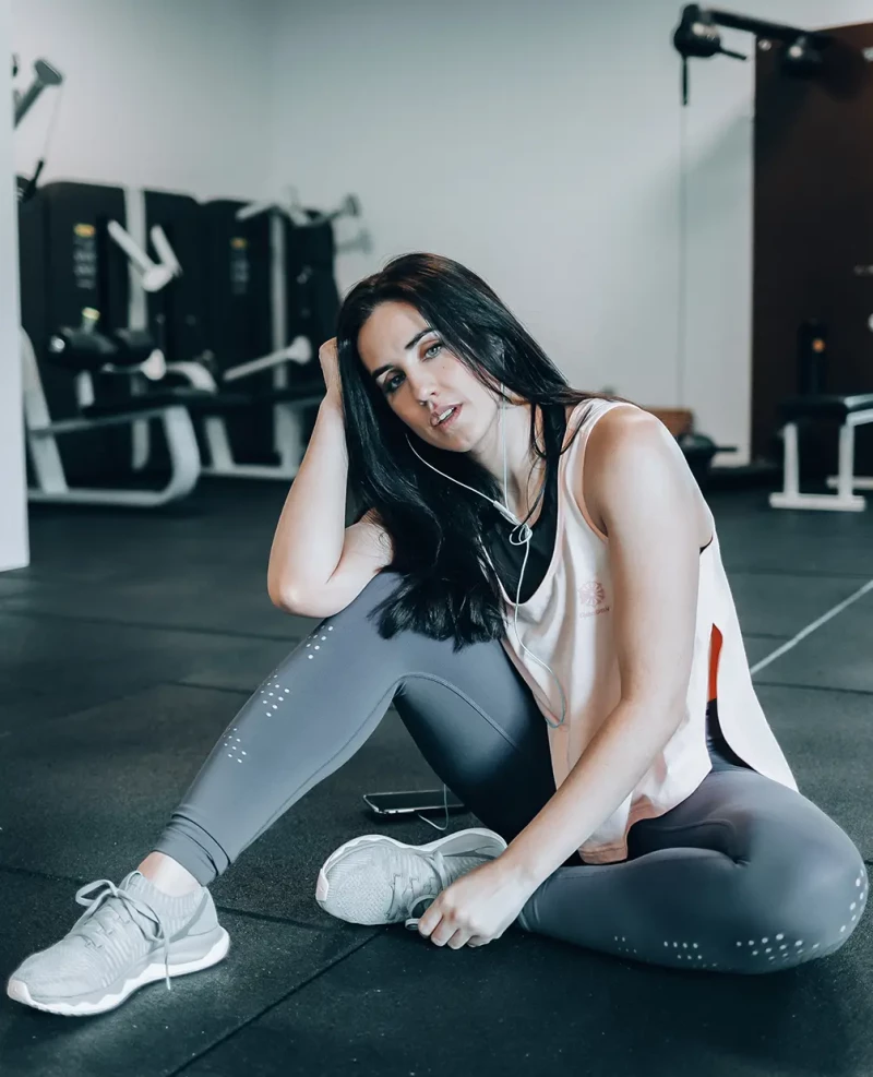 Patry Jordán en el gimnasio.