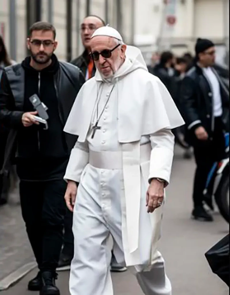 El Papa Francisco en un fotomontaje.