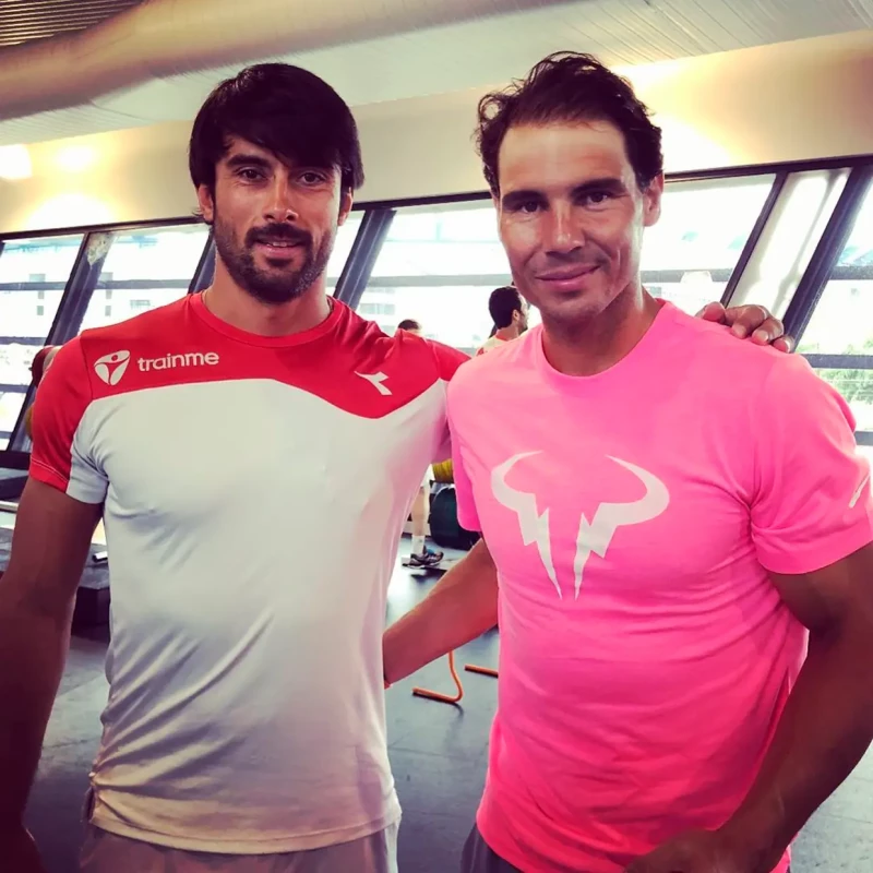 Ignacio Batallán junto a Rafa Nadal.