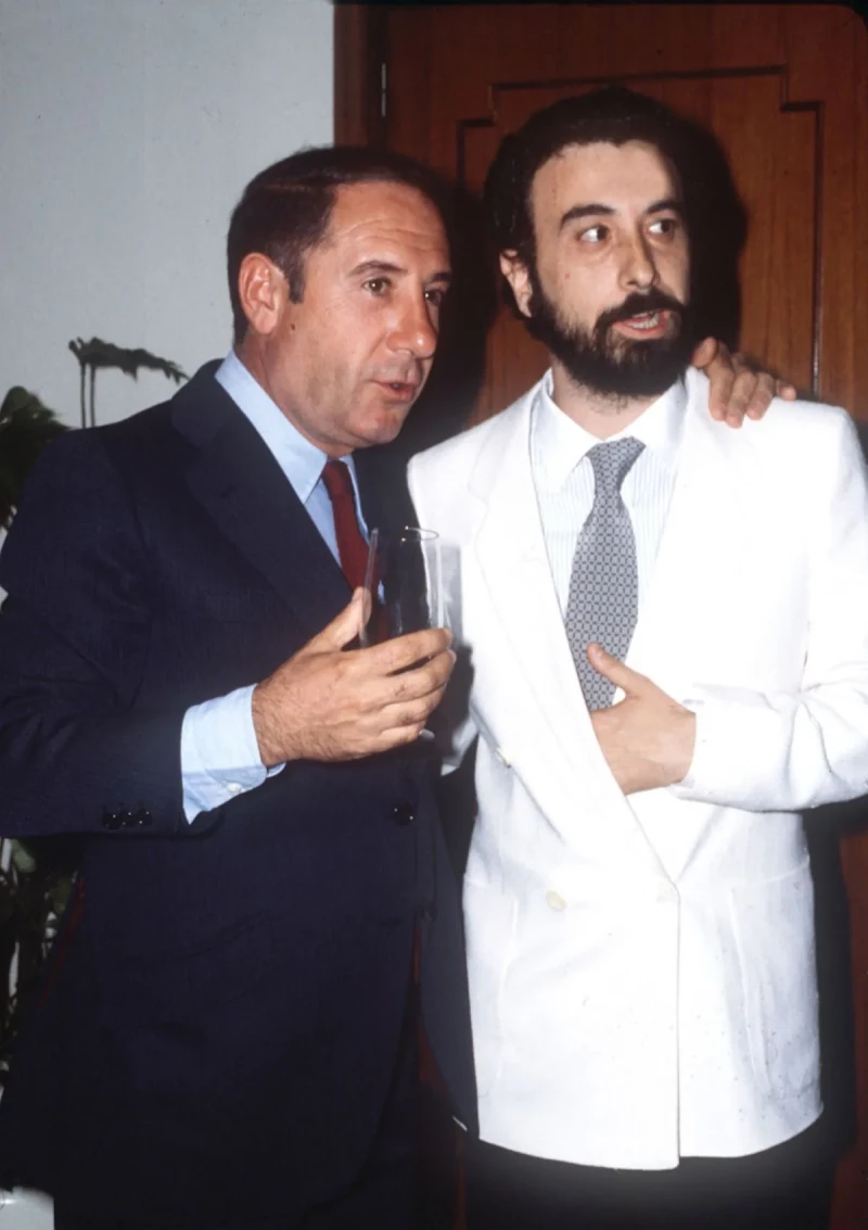 Imagen del actor Alfredo Landa y el director de cine Jose Luis Garci.