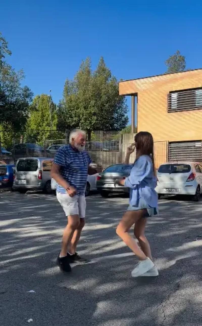 Almudena Cid y padre baile 2