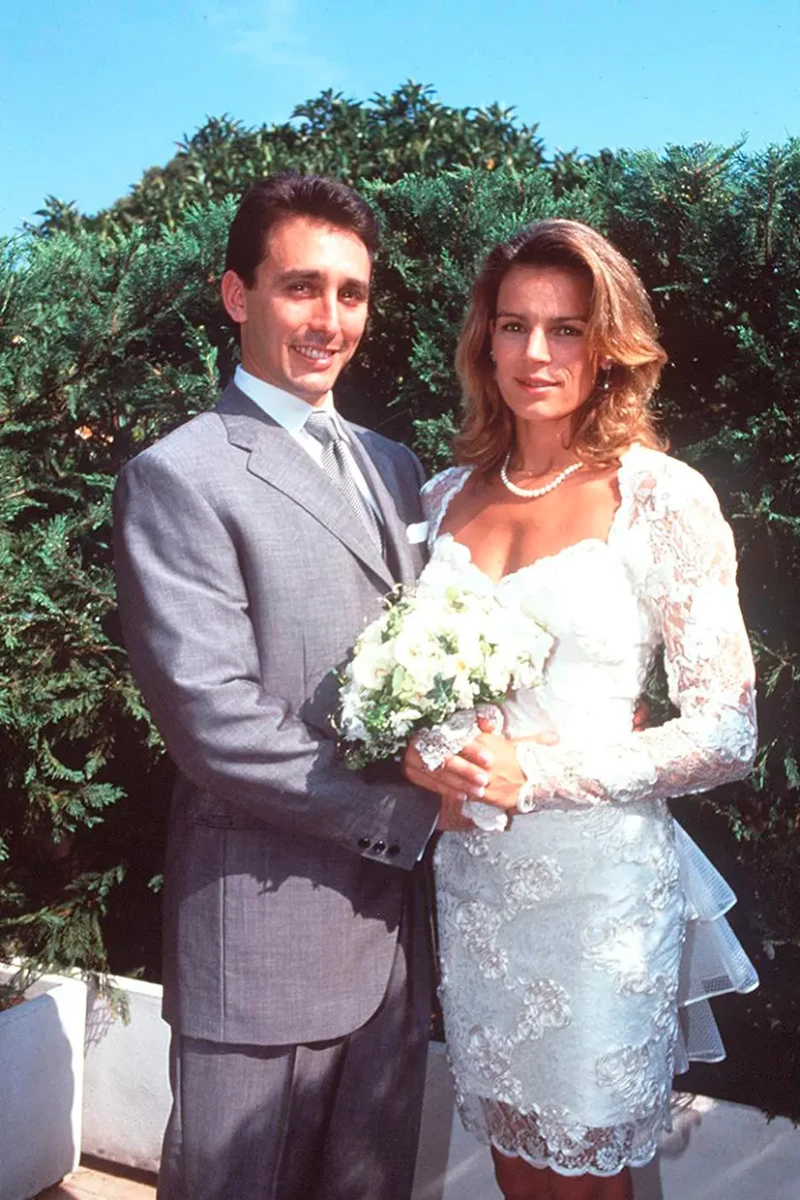 Carolina de Mónaco con su difunto exmarido, Stefano Casiraghi.