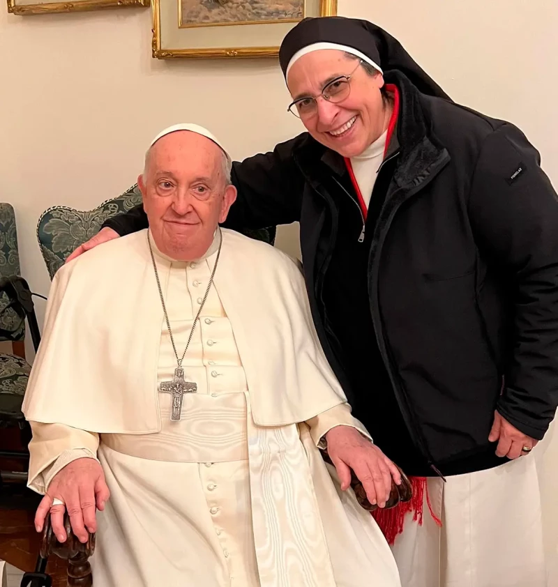 Sor Lucía y el Papa Francisco.