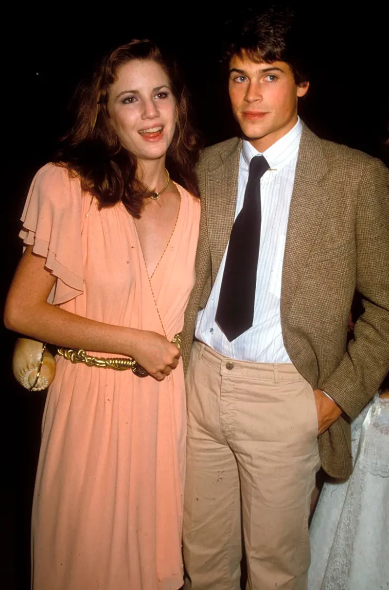 Rob Lowe con Melissa Gilbert, que fue su primera pareja.