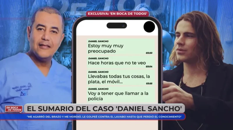 mensajes que intercambiaron Daniel Sancho y Edwin Arritea