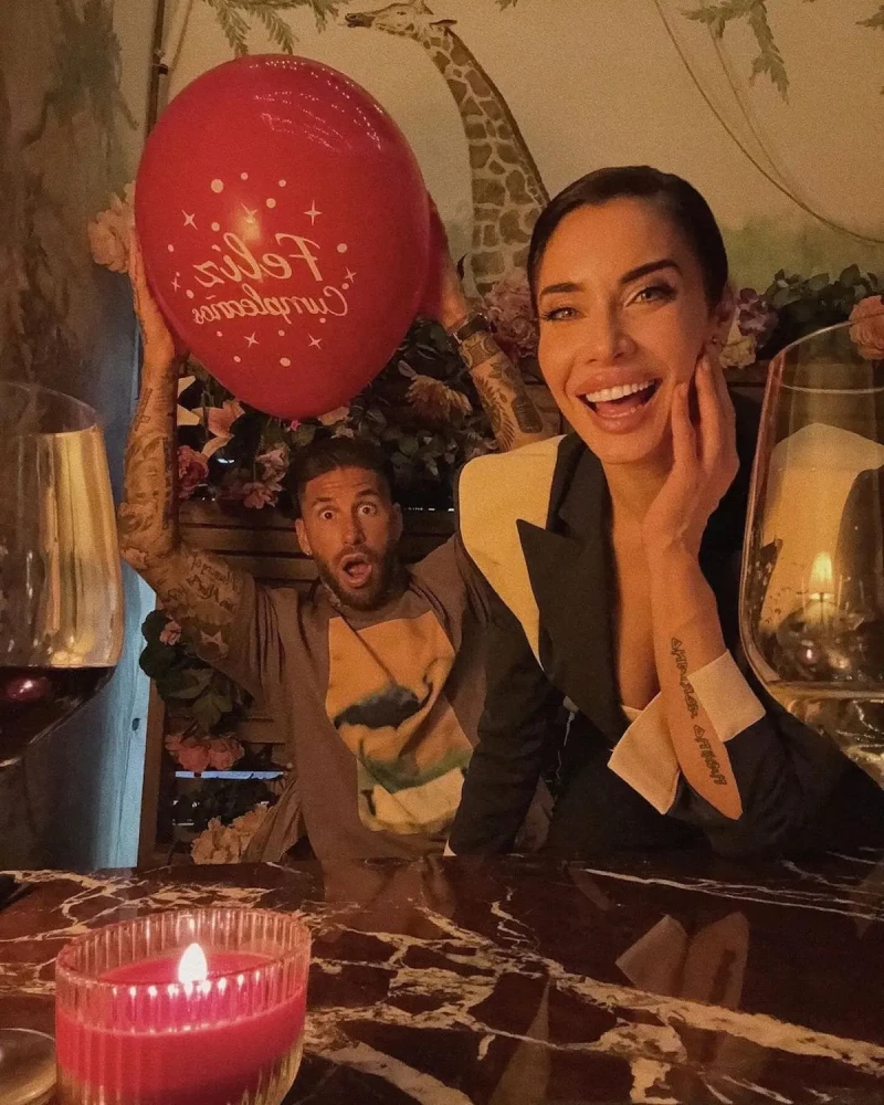 Pilar Rubio con Sergio Ramos en cumple 2