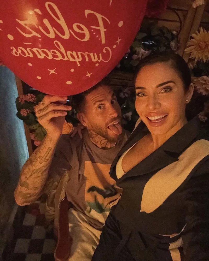 Pilar Rubio con Sergio Ramos en cumple