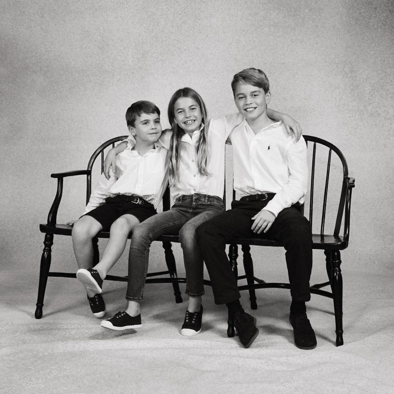 Retrato para redes sociales de los tres hijos de los príncipes de Gales