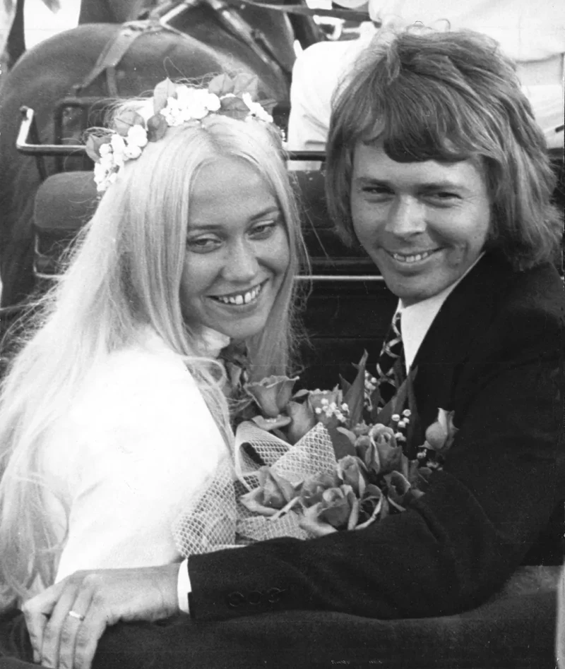 Agnetha y Björn en su boda