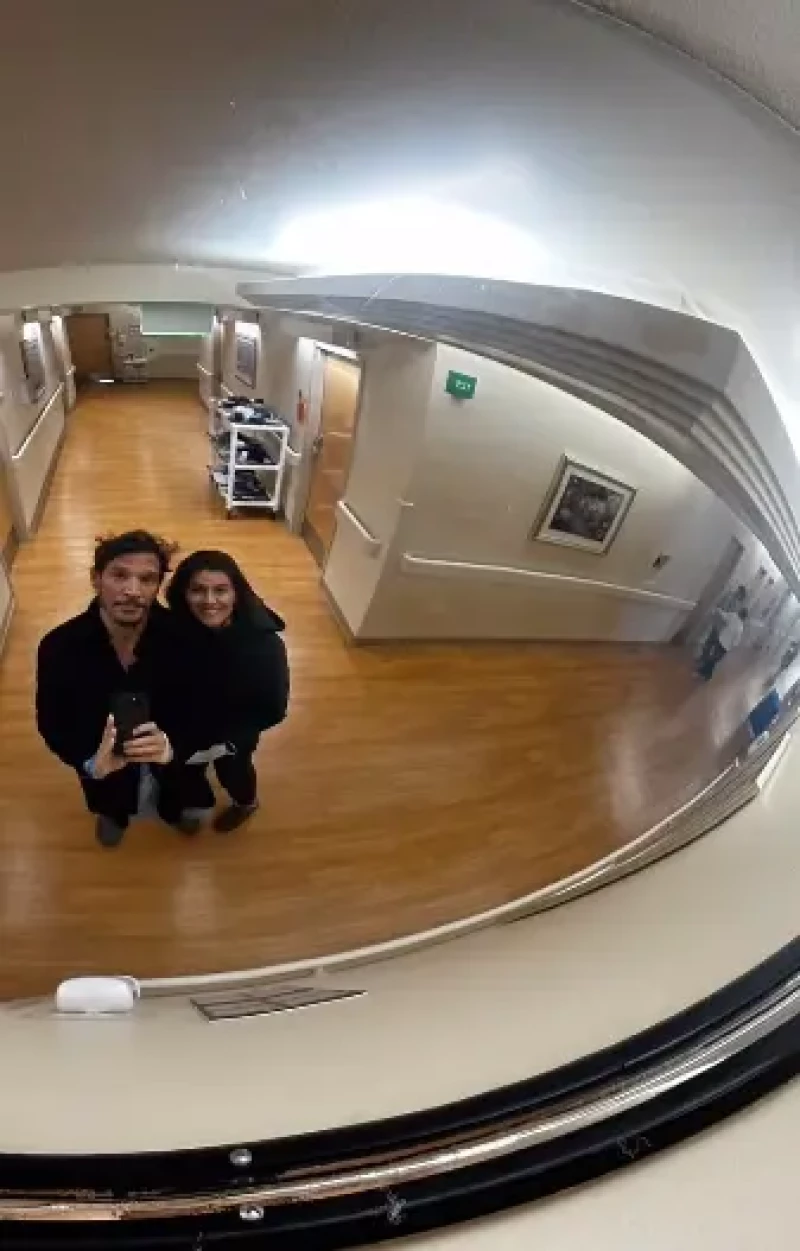 Sergio, en el hospital junto a su chica