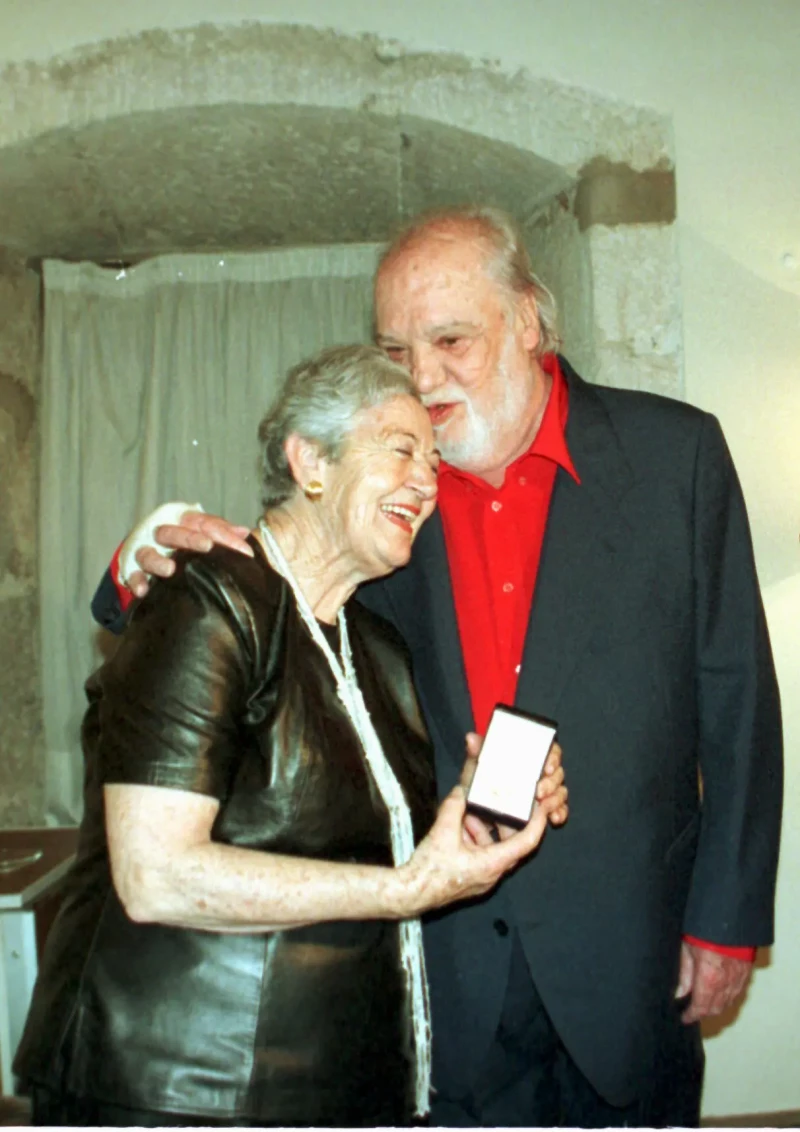 El actor Francisco Rabal y su esposa, Asunción Balaguer