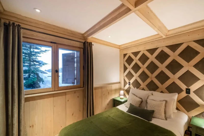 Habitaciones de la casa de los Alpes suizos donde Georgina Rodríguez se alojó con sus hijos