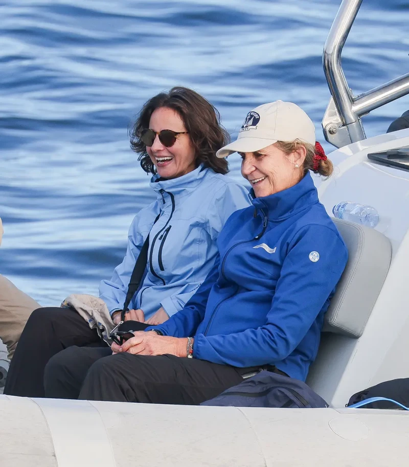 Laurence Debray con la infanta Elena en Sanxenxo.
