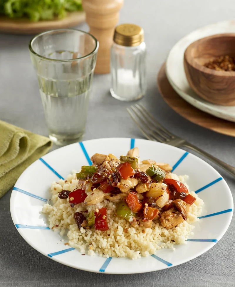 Cuscús con pollo y verduras