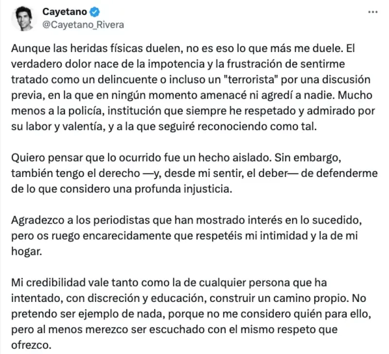cayetano comunicado