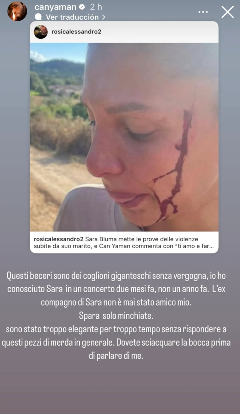 Redes sociales de Can Yaman apoyando a su pareja, Sara Bluma