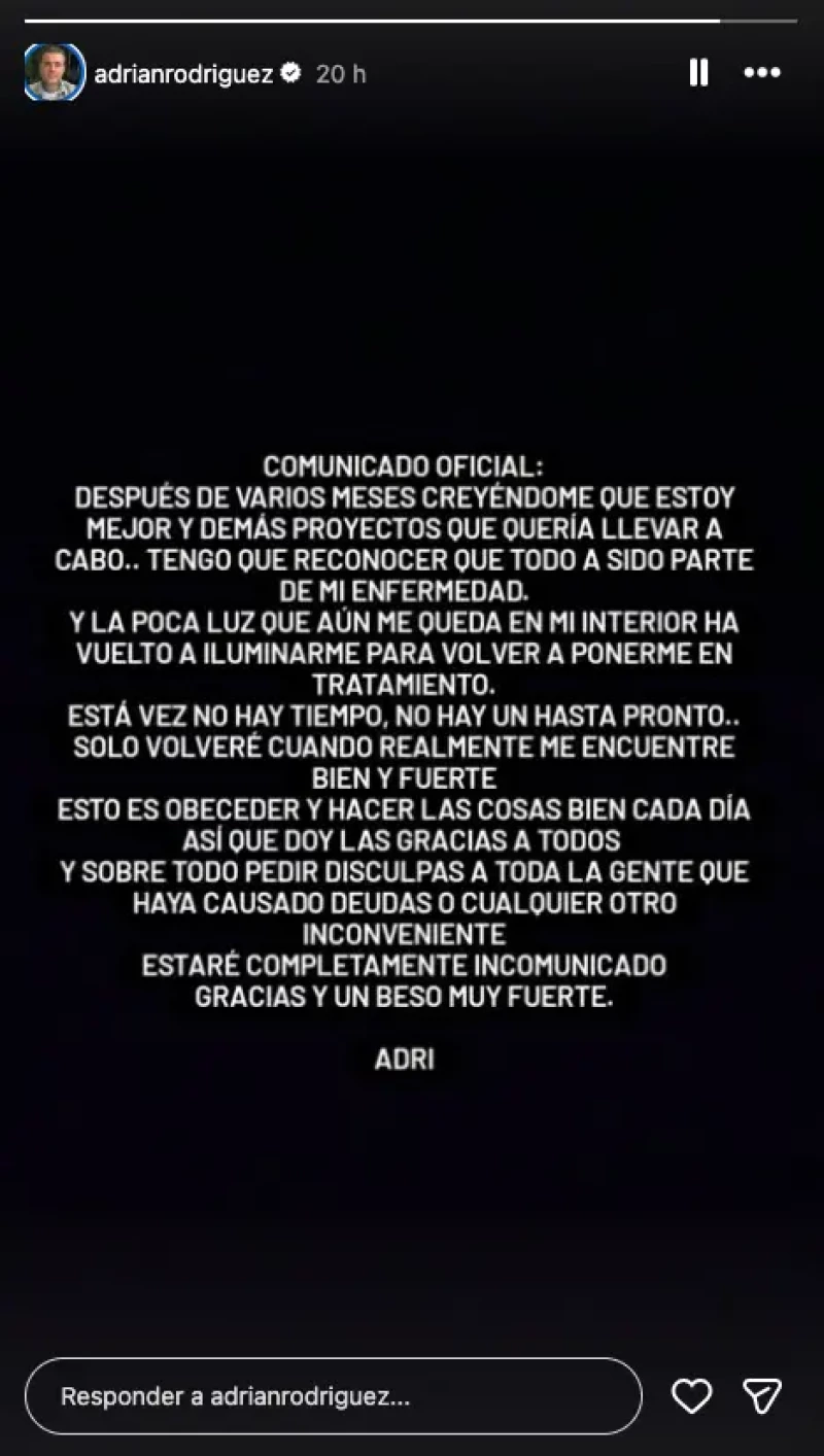Adrian Rodriguez preocupacion salud