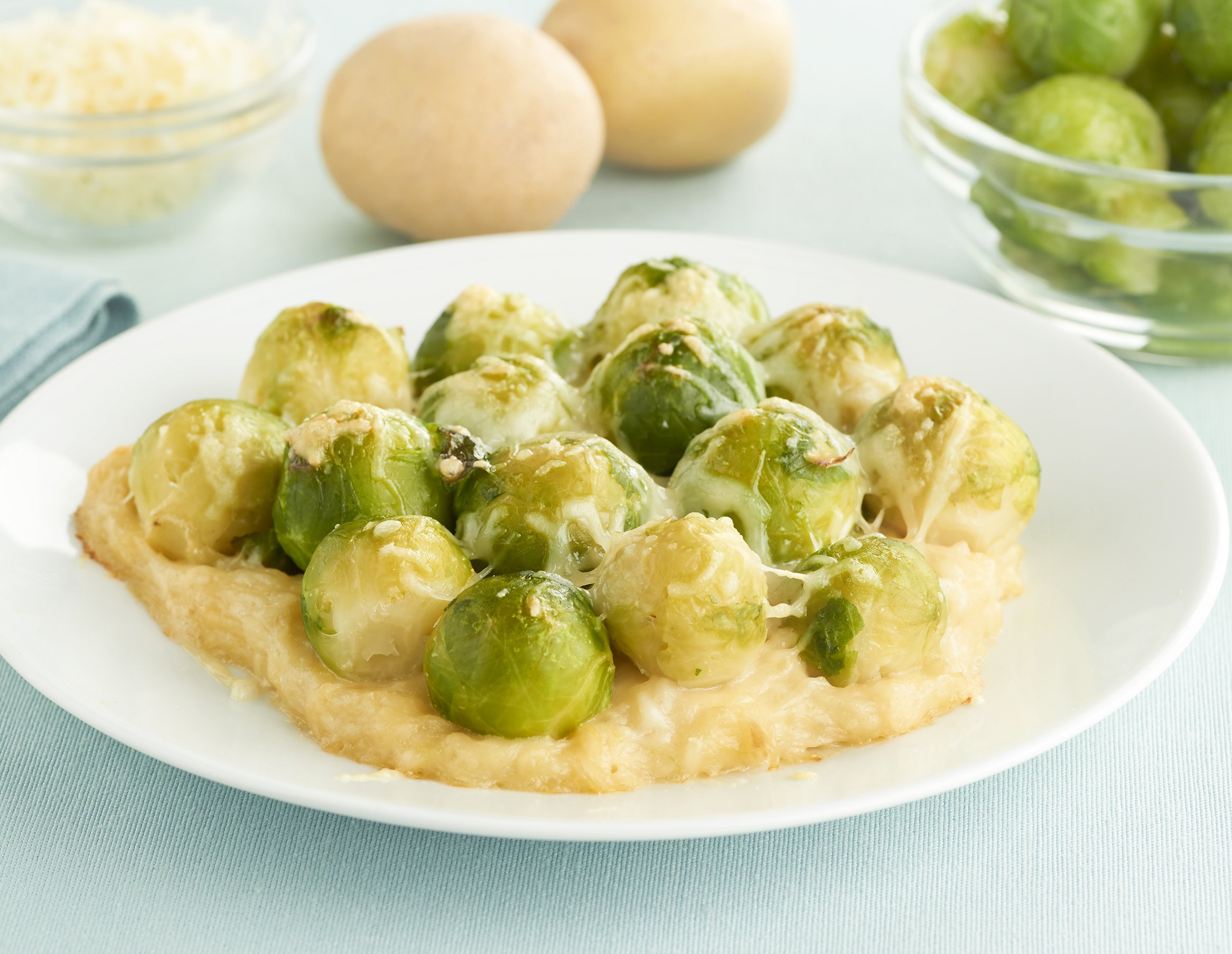 Coles de Bruselas gratinadas