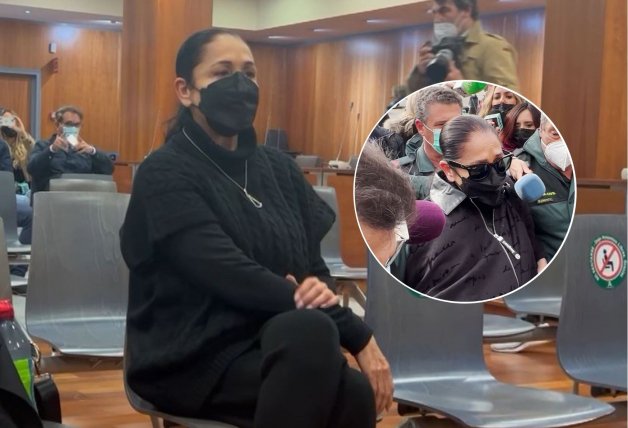 Isabel Pantoja hoy, sentada en el banquillo de los acusados.
