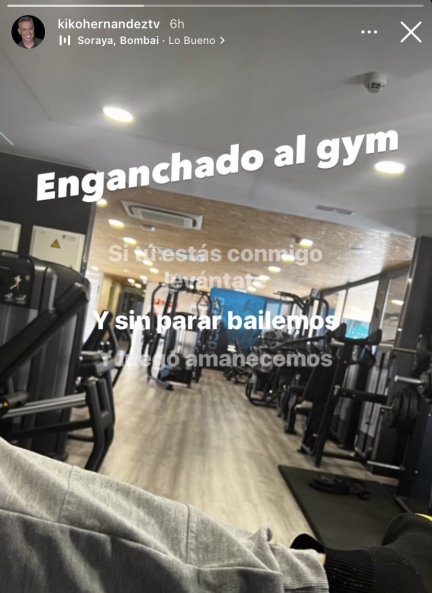 Kiko Hernández, desde el gimnasio (@kikohernandeztv).