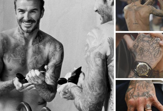 Muchos de los tatuajes de David Beckham hacen referencia a sus seres queridos.