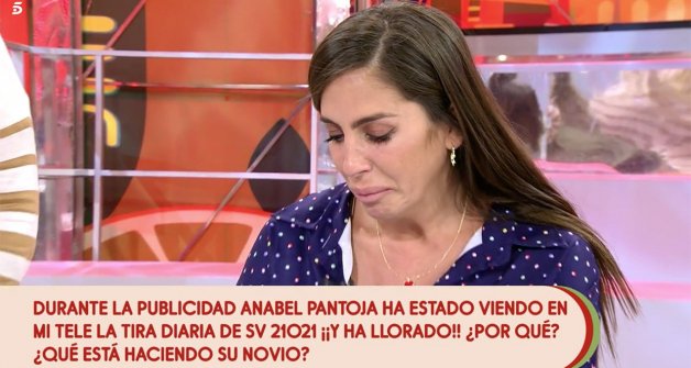 Anabel Pantoja se derrumba al ver imágenes de su novio en Sálvame.