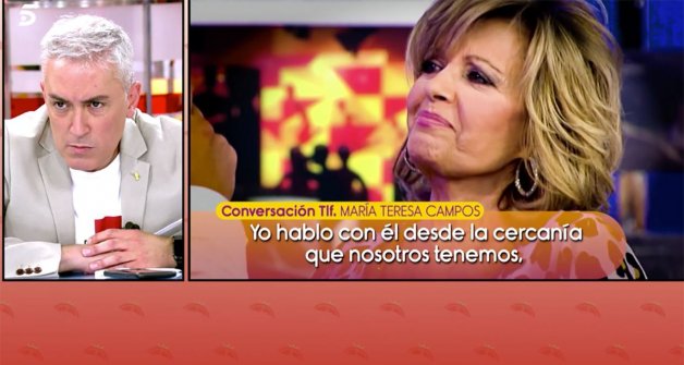 Kiko Hernández escucha la llamada de María Teresa Campos defendiéndole