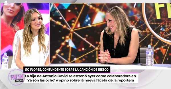 Marta Riesco reaccionó a las palabras que le dedicó Rocío Flores en su estreno en 'Ya son las ocho'.