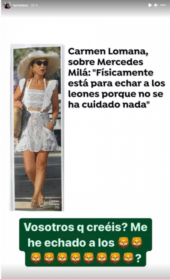 Mercedes Milá respondía así al ataque de Carmen Lomana.