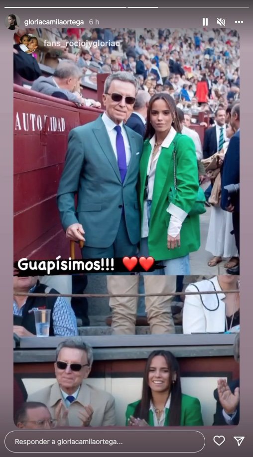 Gloria Camila y su padre, José Ortega cano (@gloriacamilaortega y @fansrociojygloriao).