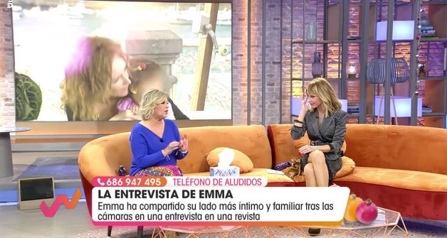 Terelu Campos estuvo con Emma García cuando se derrumbó en Viva la vida.